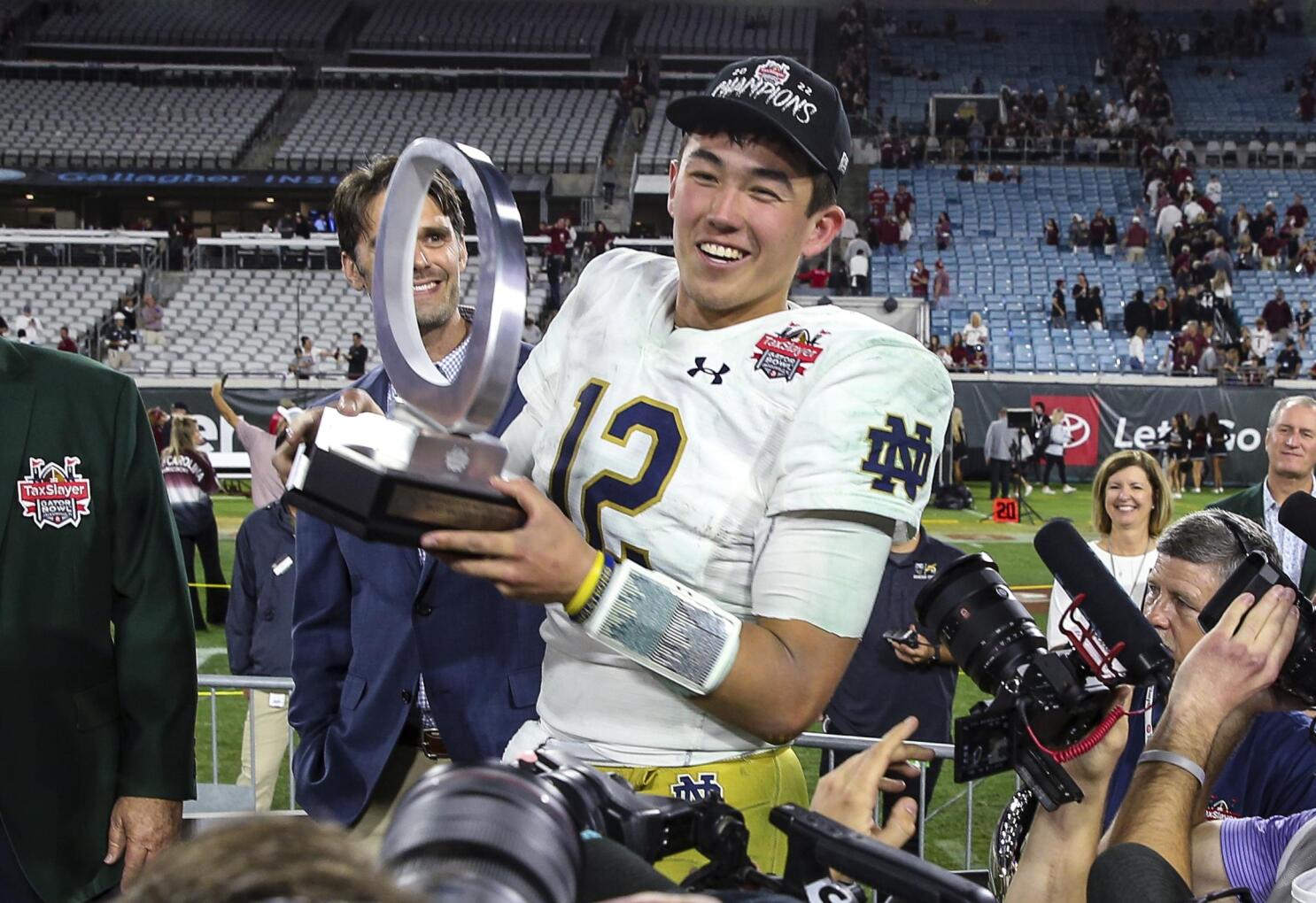 Buchner accounts for 5 TDs Notre Dame wins Gator Bowl 45 38 AP News